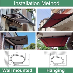 Ban Công Bìa Gấp Mái Có Thể Thu Vào Pergola Đầy Đủ Cassette Cơ Động Cơ Mái Hiên Đầy Đủ Cassette Mái Hiên - Product Image 3