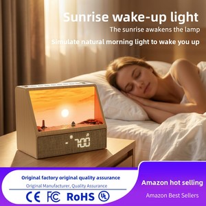 Nouveau <span class=keywords><strong>Réveil</strong></span> Intelligent Simulant l'Aube avec Haut-parleur Bluetooth, Bruit Blanc et Lumière Sonore pour un Sommeil Optimal – Design Moderne - Product Image 5