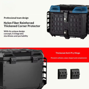 Boîte à bagages arrière universelle pour moto Slke en plastique avec panneaux latéraux pliables pour la modernisation et la personnalisation - Product Image 3