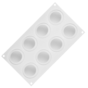 Moule à mousse rond à 6 cavités pour faire des dômes de gâteau, moule à mousse en silicone de qualité alimentaire, moule de cuisson antiadhésif - Product Image 2