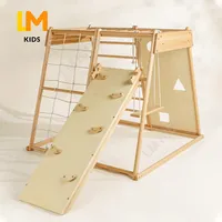 Lm Kids Montessori Houten Kinderen Klimrek Speelgoed Set Massief Hout Met Swing Kids Indoor Play Gym