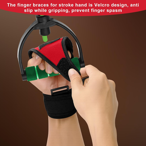 Guantes de rehabilitación para accidentes cerebrovasculares, <span class=keywords><strong>férula</strong></span> para dedos, dispositivo de entrenamiento de mano antiespasticidad para recuperación de hemiplejia en personas mayores - Product Image 3
