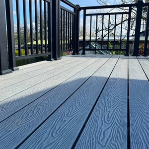 Planches de terrasse en WPC résistantes aux UV et imperméables, revêtement composite à grain de bois en relief 3D - Product Image 5