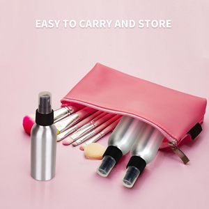 Flacon pulvérisateur en aluminium métallique rechargeable de 30 ml à 250 ml pour huile essentielle, parfum, cosmétiques, lotion et savon liquide avec bouchon à vis - Product Image 1