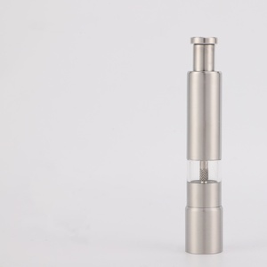 Stainless Steel Salt and <b>Pepper</b> Thumb Push Button for Hand Operation Thumb Press Peppercorns Sea Salt Spices - Product Image 2