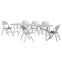 Beliebter leichter moderner Design-Klapptisch im Freien Abschließbarer Garten-und Event-Party-Plastik tisch