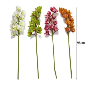 Decoración <span class=keywords><strong>para</strong></span> el Hogar, Decoración <span class=keywords><strong>para</strong></span> Bodas, <span class=keywords><strong>Arreglos</strong></span> Florales Artificiales, Adornos, Tallo de Orquídea Cymbidium Artificial, Ramo Tropical - Product Image 5
