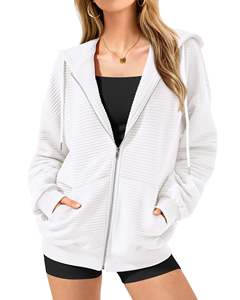 Sudaderas con capucha para mujer Chaquetas para mujer Y2K Estilo Hip Hop Oversized Korean All-Match Fleece Tops Zip-Up Hoodie Loose - Product Image 2