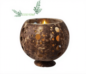 Eco2go Vietnam's Custom Design Natural Handmade Coconut Shell Candlestick Holder for Home Decoration for Christmas 2026 - Product Image 3