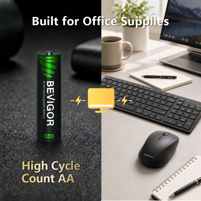 1.2V AA Rechargeable NiMH Battery 1200 Cycles Stable Voltage Long Lasting Power for Consumer Electronics Mice