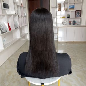 ผมแท้สีธรรมชาติ เนื้อไหมตรง ขายส่ง พร้อมส่งทันที วิกผมท็อปเปอร์แบบโมโนเนื้อละเอียด ขนาดสั้น 3x5.5 นิ้ว พร้อม PU - Product Image 6