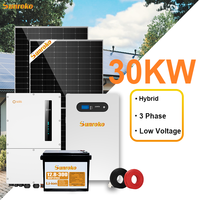 Système d'énergie solaire hybride Sunroko Odm 15Kw 18Kw 20Kw 22Kw 30Kw Système solaire complet commercial