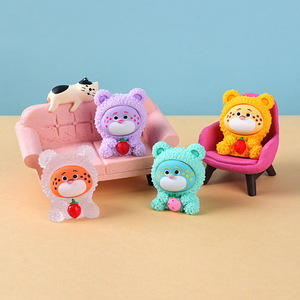 Figurine en résine Léopard de la série Crazy Animal City, thème Grippe Porcine, petite figurine décorative pour bureau et véhicule, cadeau adorable - Product Image 6