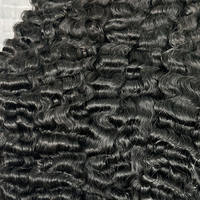 Extensions de Cheveux Humains Bouclés Européens Double Drawn 8 Pouces Noir Naturel 10A Remy Cheveux Vierges en Paquets