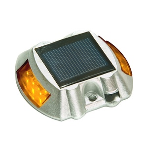 Cosyn Solar 6 LED Éclairage Solaire pour Balise Routière en Aluminium, Étanche pour Extérieur, Allée, Quai, Chemin, Lumière au Sol, Lampe de Marquage pour Allée - Product Image 1