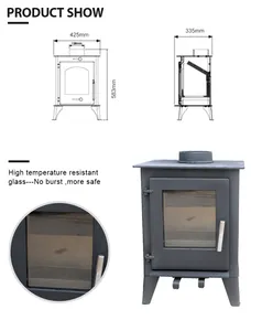 European High Quality Outdoor Wood Fireplace Water Heater And Camping Wood Burning Stoves