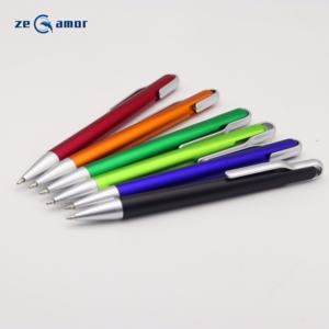 Zeamor bolgrafos penna a sfera in plastica con finitura opaca metallizzata più venduta con Logo aziendale stampato personalizzato per regali promozionali - Product Image 3