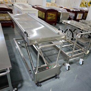 स्टेनलेस स्टील हाइड्रोलिक मोर्चरी कैडवर लाश अंतिम शरीर लिफ्टर कार्ट - Product Image 3