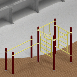 Acciaio Pull-Up Monkey bar per adulti attrezzature per il Fitness all'aperto per il parco esercizio - Product Image 5