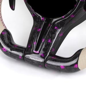 Volant sport à 4 branches avec écran LED, en cuir perforé carbone forgé, surpiqûres personnalisées, couleur au choix pour M3 M4 F82 M2 F87 M5 - Product Image 3