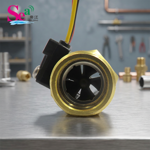 Sensor de Flujo de Efecto Hall de Latón Compatible con PLC, Tipo Turbina G1/2'', 1-25L/min, Salida de Pulso para Máquina de Café, Certificado CE - Product Image 4