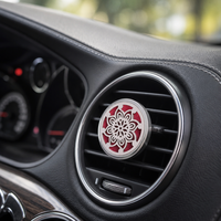 Désodorisant Voiture Métal Créatif Clip Ventilation Diffuseur Huiles Essentielles Tampons Lavables Design Élégant Chic