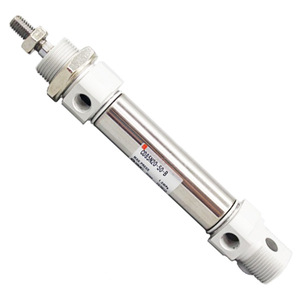 Cylindre pneumatique mince SMC MGPM12-20Z en acier inoxydable à double action, fabriqué au Japon - Product Image 1