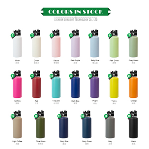 Bouteille d'eau isotherme en acier inoxydable 304 de 32 oz avec double couvercle anti-fuite, revêtement poudré, isolation sous vide en cuivre, sans BPA, idéale pour la gym - Product Image 3