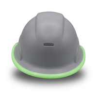 Casque de sécurité industriel ABS avec logo personnalisé CE EN397, bord lumineux, pour la construction