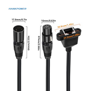Cable de extensión de conector de red XLR de 5 pines macho a RJ45 hembra, adaptador <span class=keywords><strong>Ethernet</strong></span> XLR 5P para la serie de controladores de DMX-CON - Product Image 2