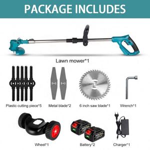 <span class=keywords><strong>Tondeuse</strong></span> à gazon électrique et débroussailleuse Yofidra pour batterie <span class=keywords><strong>Makita</strong></span> 20V sans fil 1500W 3 lames Longueur réglable Poignée pliable DIY - Product Image 2