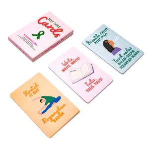 China Factory Custom Printed Pink Paper Matte Karteikarten Phantasie Bestätigung karte mit Box - Product Image 3