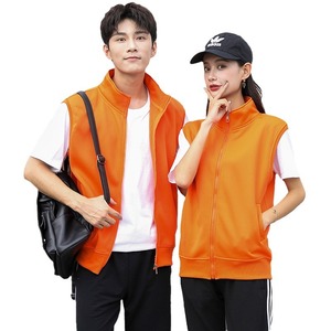 Gilet en polaire rouge doublé polyester, chaud, pour l'automne et l'hiver, vêtement de travail, vêtement d'extérieur - Product Image 4