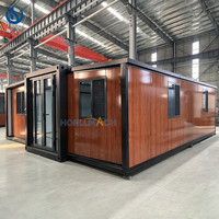 Maison conteneur pliable Honlu, maison modulaire préfabriquée en kit, cabines de vie en structure acier ignifuge