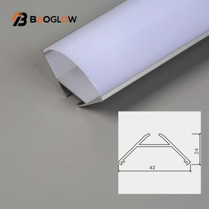 Oferta Especial Personalizada 45 °   Perfil de Aluminio en V para Esquinas, Perfil LED para Techo y Pared, Luz LED de Esquina con Haz Oblicuo - Product Image 4
