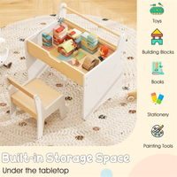Vente chaude en bois multi-activités Table et chaise artisanales pour tout-petits ensemble pour salle de classe