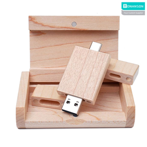 Memoria USB C OTG con Logotipo, Unidad Flash 2 en 1 Tipo C, Caja de Madera de Nogal, Unidad de Memoria Externa para Teléfono, Portátil y Ordenador - Product Image 4