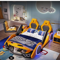 Vente en gros de lits voiture pour tout-petits lit pour enfants meubles de dessin animé pour ensemble de chambre à coucher pour enfants