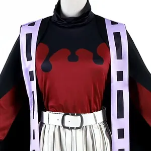 Costume de cosplay <span class=keywords><strong>Douma</strong></span> d'anime japonais, haut à manches longues, cape noire, chapeau, uniforme, perruque, ensemble pour homme adulte, costume de carnaval d'Halloween - Product Image 2