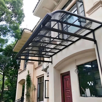 Auvent de villa extérieur moderne en alliage d'aluminium robuste, isolation thermique, écran magnétique, finition thermolaquée antirouille