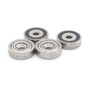 Fournisseur direct d'usine Roulements spéciaux non standard en acier inoxydable Anneau extérieur fraisé à rainure unique Revêtement en caoutchouc 4*17*5mm - Product Image 3