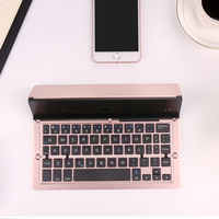 Keyboard Lipat Ultra Tipis Baru, Kompatibel Nirkabel USB Type-C untuk Tablet & Ponsel, Desain Mini Portabel dengan Penyangga