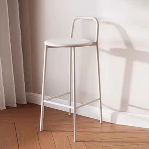 <span class=keywords><strong>Chaise</strong></span> <span class=keywords><strong>de</strong></span> <span class=keywords><strong>bar</strong></span> en fer <span class=keywords><strong>de</strong></span> style nordique moderne et minimaliste, luxe léger, avec dossier, populaire pour les bars, tabouret haut d'extérieur sans accoudoirs - Product Image 6