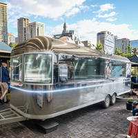 Remorque de cuisine complète pour la vente de snacks, camionnette mobile pour pizzas et café, camion de glaces, remorque de restaurant