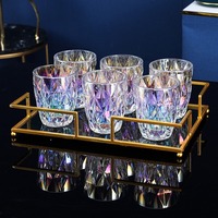 Ensemble de tasses en verre au design nordique minimaliste, couleur unie, cristal épaissi, résistant à la chaleur, antidérapant, pour thé, bière, lait, jus