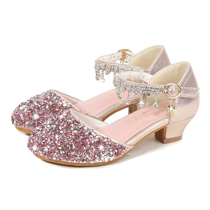2026 New Summer Fashion Princess <b>Sandals</b> for Girls Pink Rhinestone Shoes for Big Kids Korean Style Breathable Children Shoes - Product Image 5