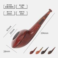 Futeng fait à la main en bois joli modèle tabac tuyau de luxe haute qualité 3mm conduit bruyère bois fumer tuyaux accessoires pour fumer
