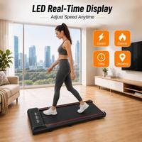 Tapis de course plat et fin pour la maison, à utiliser sous le bureau, avec télécommande, affichage LED