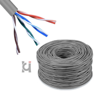 Precio de Fábrica DingLiang Cable de Red Ethernet Cat5e Gris de 0.41mm, UTP, Cobre Libre de Oxígeno, PVC, Conector RJ45, 8 Conductores
