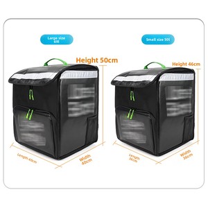 <span class=keywords><strong>Sac</strong></span> à <span class=keywords><strong>dos</strong></span> isotherme imperméable en cuir épaissi pour livraison UberEats, double bandoulière, stock usine - Product Image 2